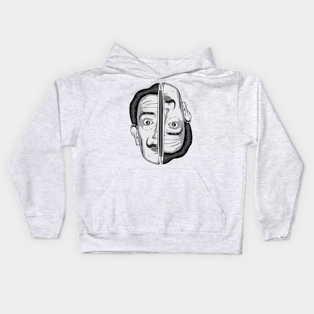 Salvador Dali Kids Hoodie by shizoy